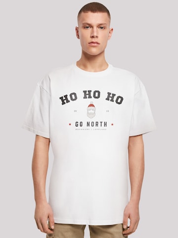 F4NT4STIC Shirt 'Ho Ho Ho Santa Claus' in White: front