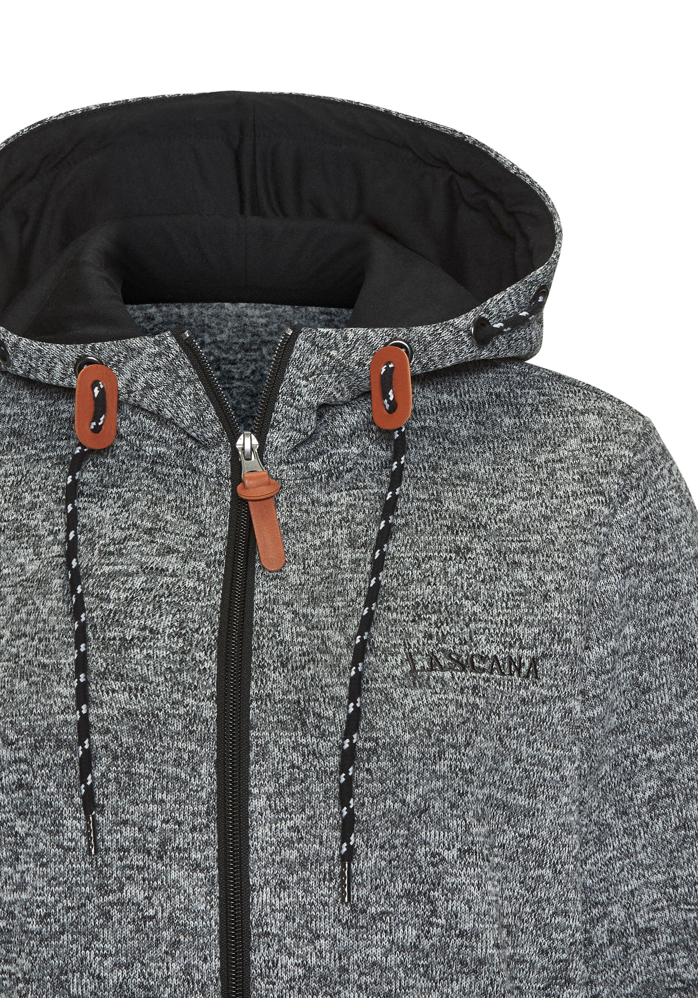 LASCANA Fleece Jacket in Grey