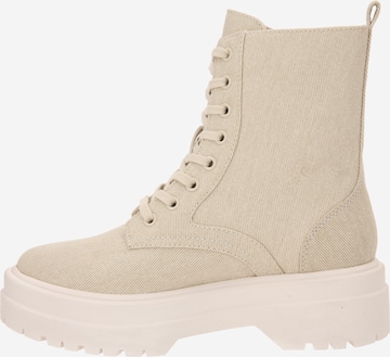 TOMMY HILFIGER Schnürstiefelette in Beige