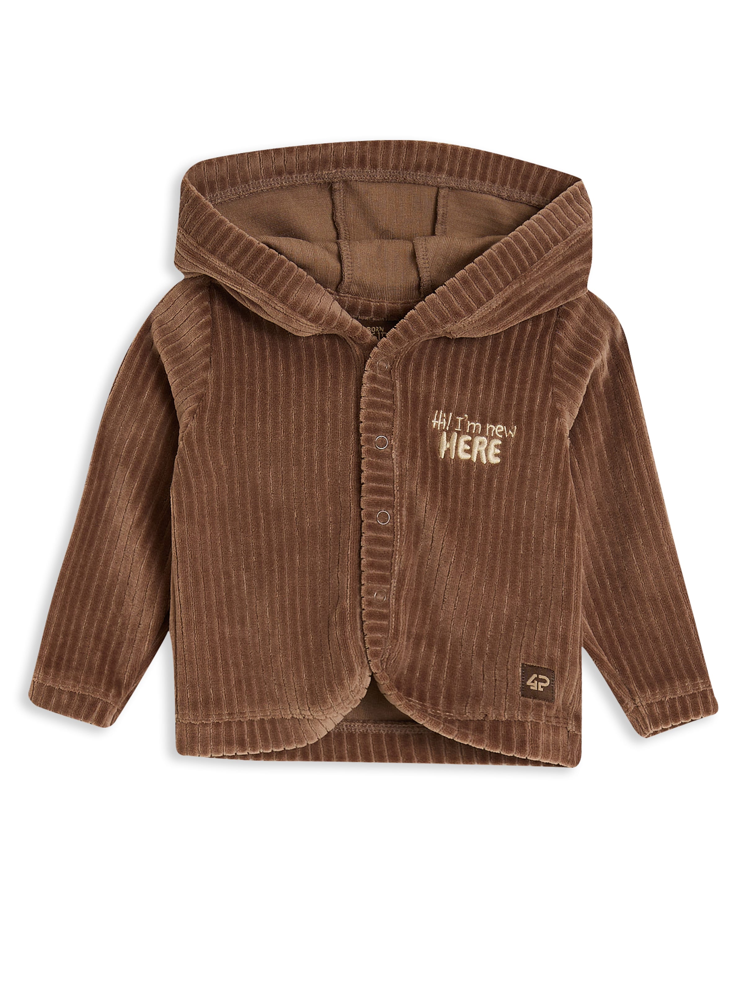 4PRESIDENT Sweatjacke 'Ziep'‌‌‌‌‌‌ in Braun: Vorderseite