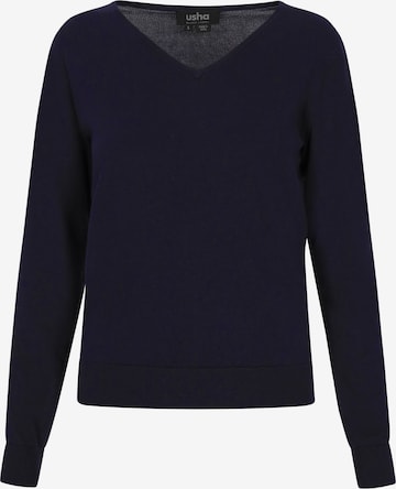 usha BLACK LABEL Sveter - Modrá: predná strana
