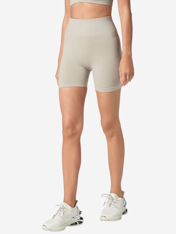 Skinny Pantaloni sportivi di Plein Sport in grigio: frontale