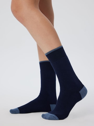 Albero Natur Socks 'Bio-Baumwoll-Frotteesocken Unisex – 4er Pack' in Blue
