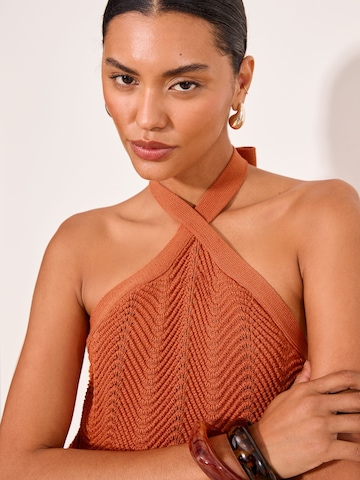 Lipsy - Top de punto en naranja
