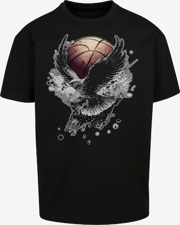 F4NT4STIC Shirt 'Basketball Adler' in Black: front