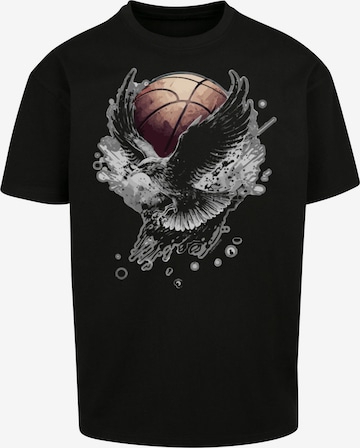 F4NT4STIC Shirt 'Basketball Adler' in Zwart: voorkant