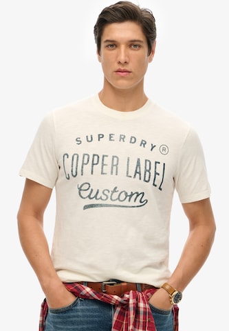 Superdry T-shirt 'Copper' i vit: framsida