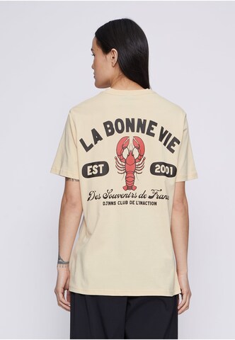 T-shirt 'La Bonne Vie' DJINNS en beige : devant