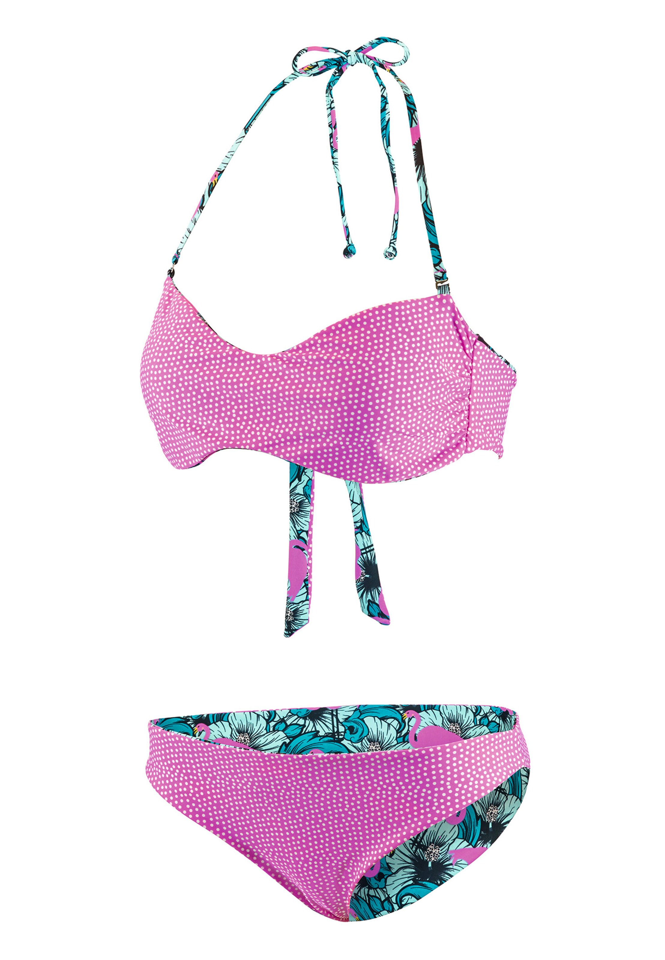 BECO the world of aquasports T-Shirt Bikini 'Flamingo Eden' in Mischfarben