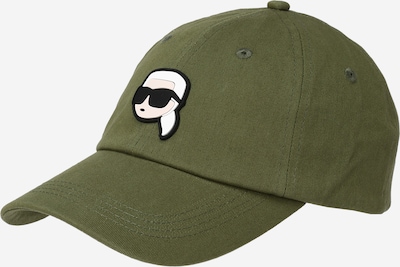 Cappello da baseball 'Ikonik 2.0' Karl Lagerfeld di colore oliva / nero / bianco, Visualizzazione prodotti