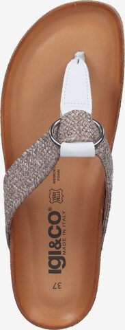 IGI&CO T-Bar Sandals in Beige