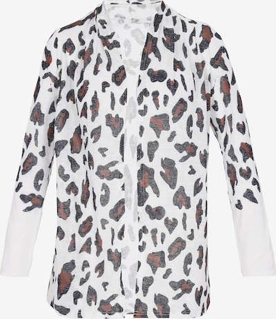 faina Neuletakki värissä ruskea / musta / valkoinen, Tuotenäkymä