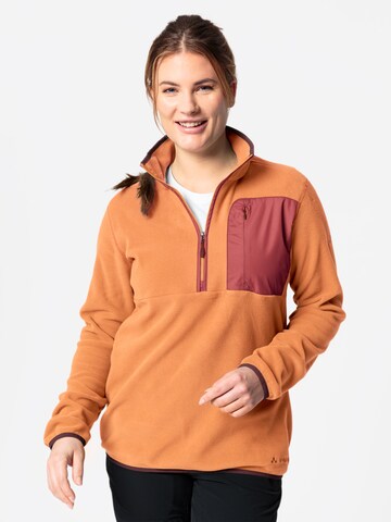 VAUDE Athletic Sweater 'Rosemoor' in Orange: front