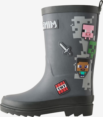 Stivale di gomma 'Minecraft' di Next in grigio: frontale