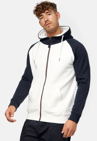 Veste de survêtement 'Pulko' INDICODE JEANS en blanc