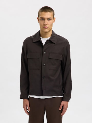 SELECTED Between-season jacket in Brown: front