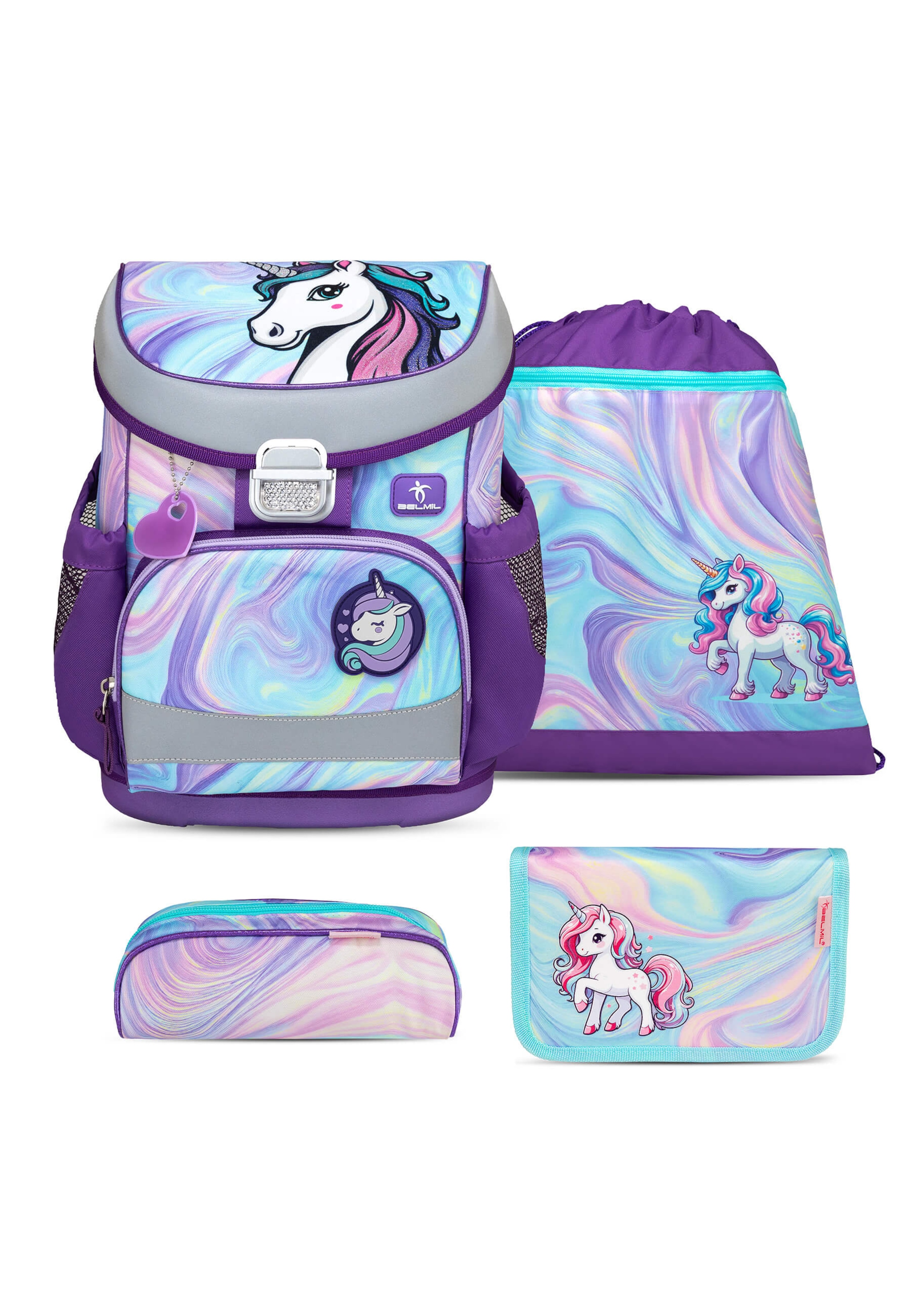 Belmil Backpack in Purple: front