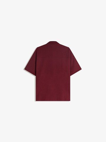 BershkaMajica 'INTERLOCK' - crvena boja