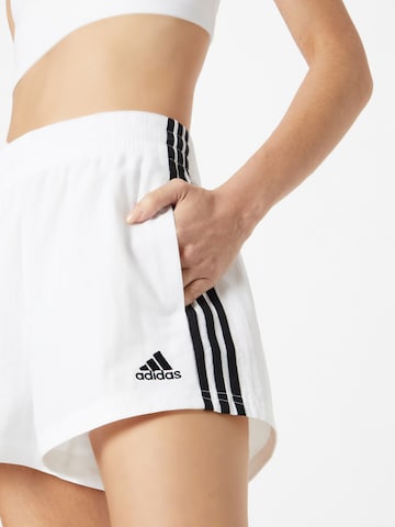 ADIDAS SPORTSWEAR Loose fit Workout Pants 'Essentials' in White