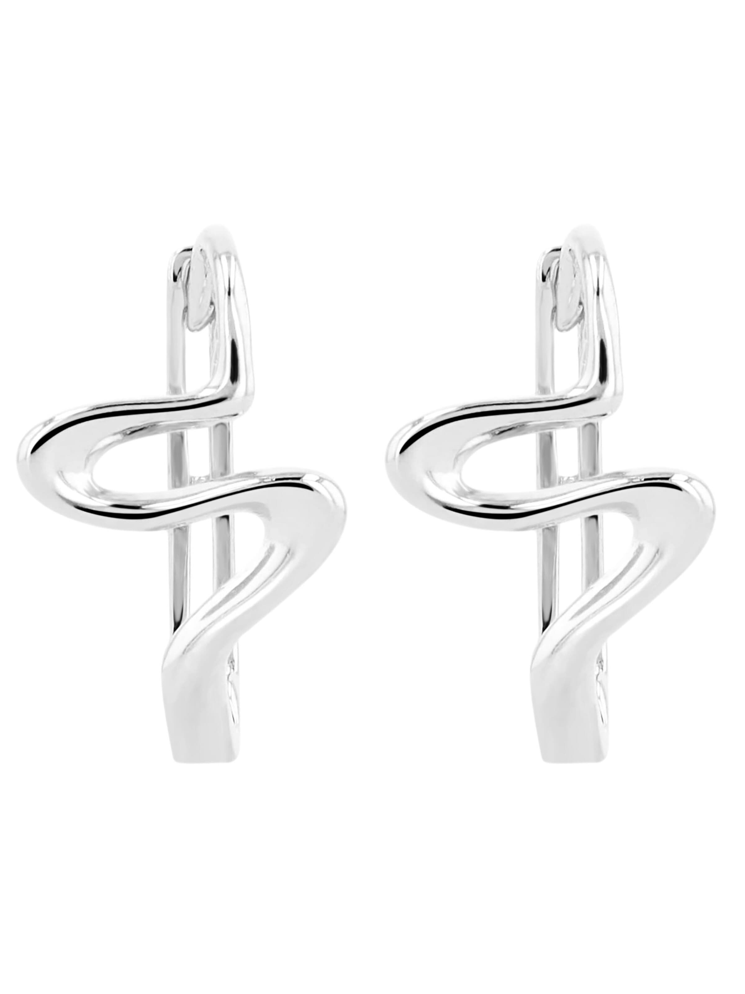 Akzent Earrings '"Maira" aus 925 Sterlingsilber, rhodiniert, langlebig' in Silver: front