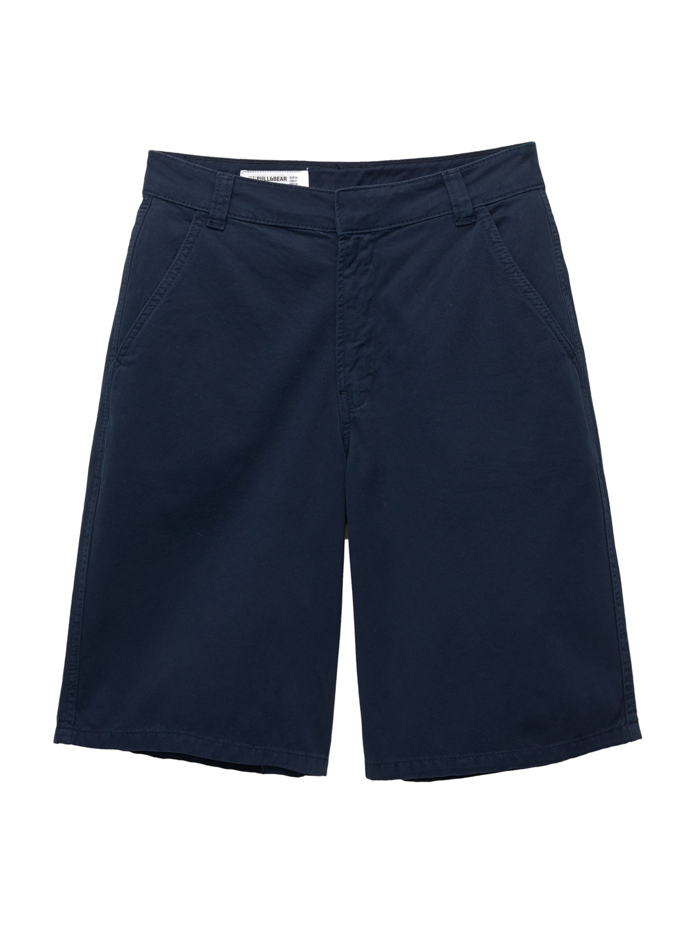 Pull&Bear Voľný strih Chino nohavice - Modrá: predná strana