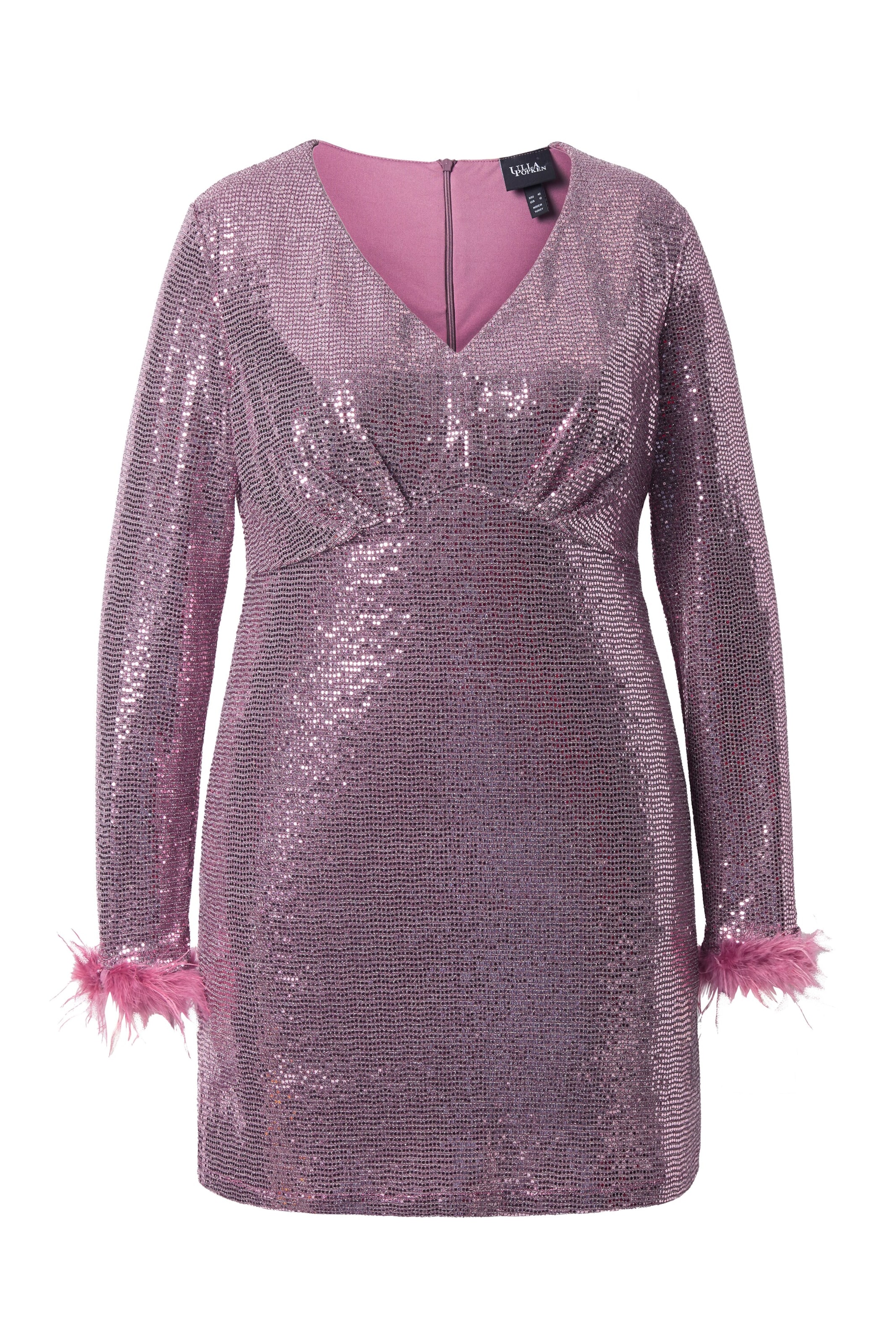 Ulla Popken Cocktailjurk in Roze: voorkant