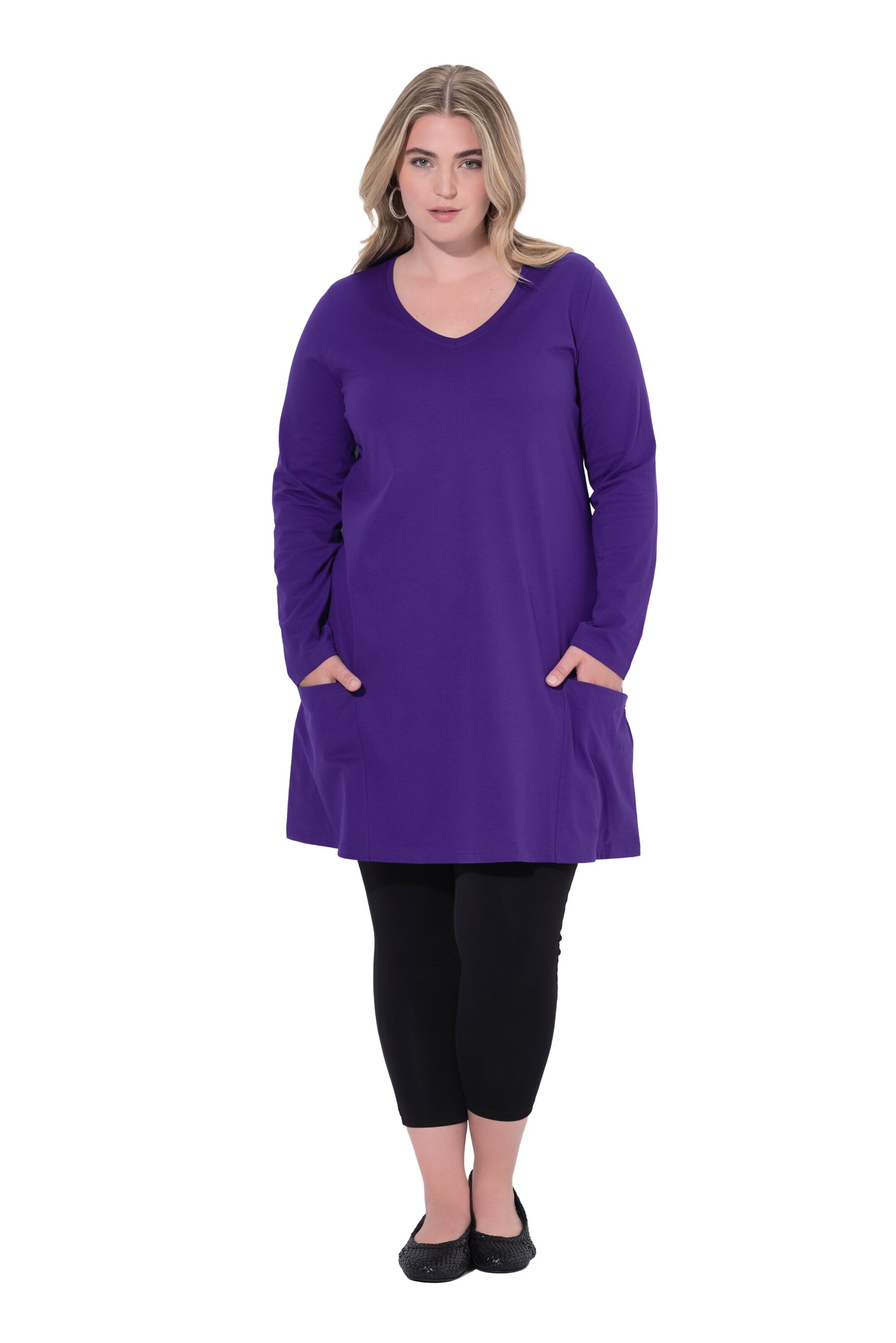 Ulla Popken Longshirt in Blau: Vorderseite