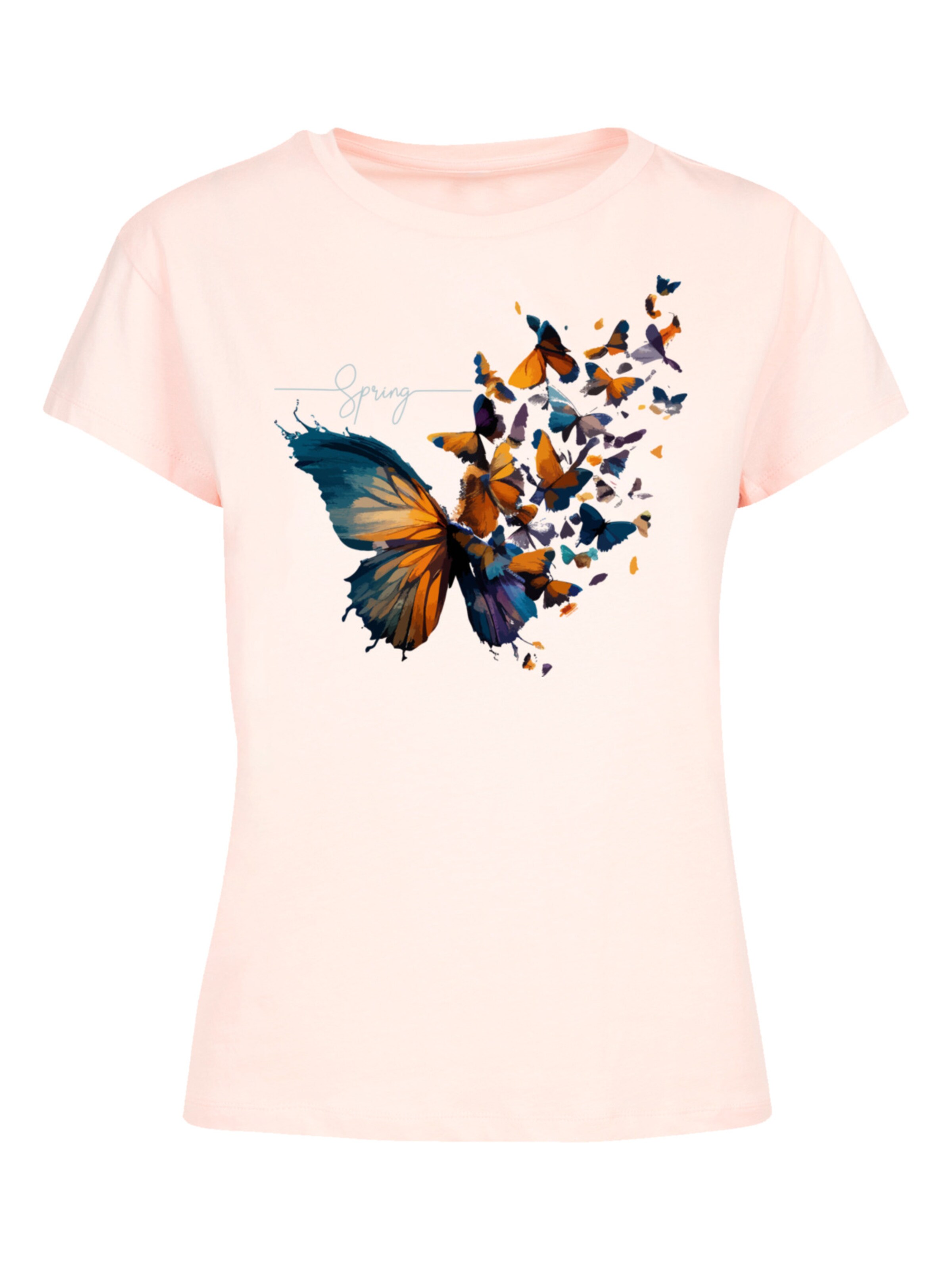 F4NT4STIC Shirt 'Schmetterling' in Pink: Vorderseite