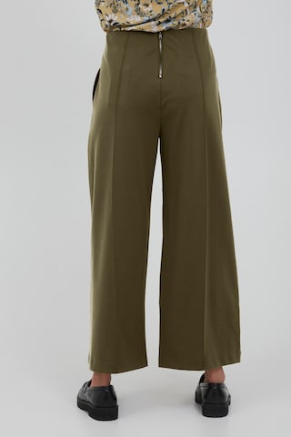 Wide leg Pantaloni 'KATE' de la ICHI pe verde