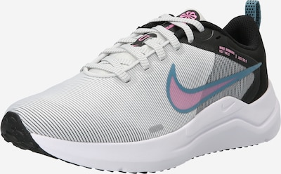 NIKE Laufschuh 'Downshifter 12' in rauchblau / hellgrau / rosa / schwarz, Produktansicht