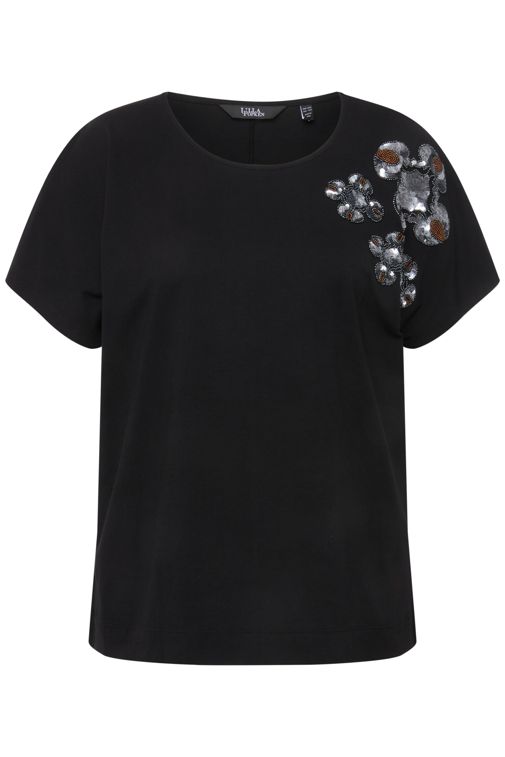 Ulla Popken Shirt in Black / Silver, Item view