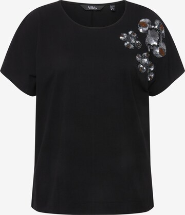 T-shirt Ulla Popken en noir : devant