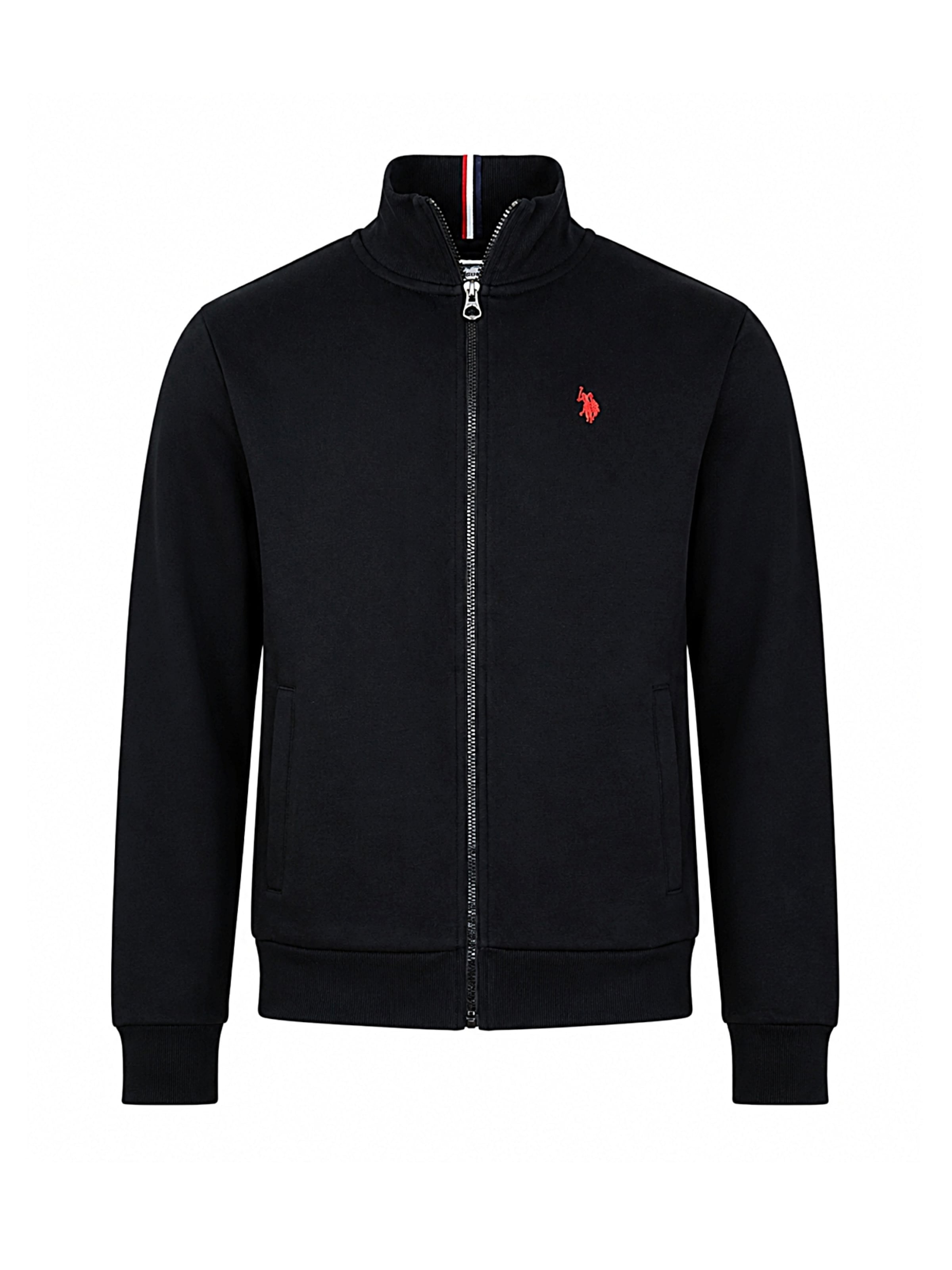 U.S. POLO ASSN. Sweatjakke i sort: forside