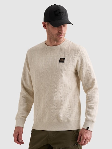 Felpa 'Sweatshirt with allover jacquard pattern and badge' di PME Legend in bianco: frontale