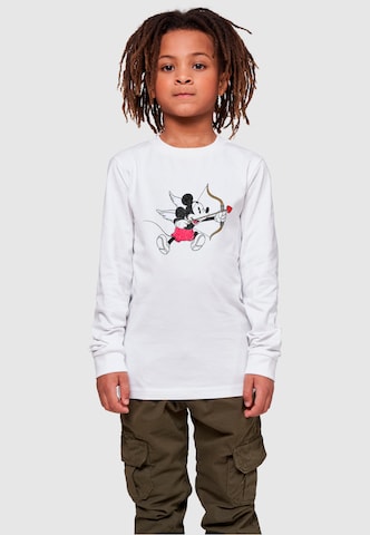 ABSOLUTE CULT Shirt 'Mickey Mouse - Love Cherub' in Wit: voorkant