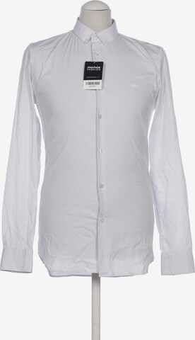 LACOSTE Button Up Shirt in S in White: front