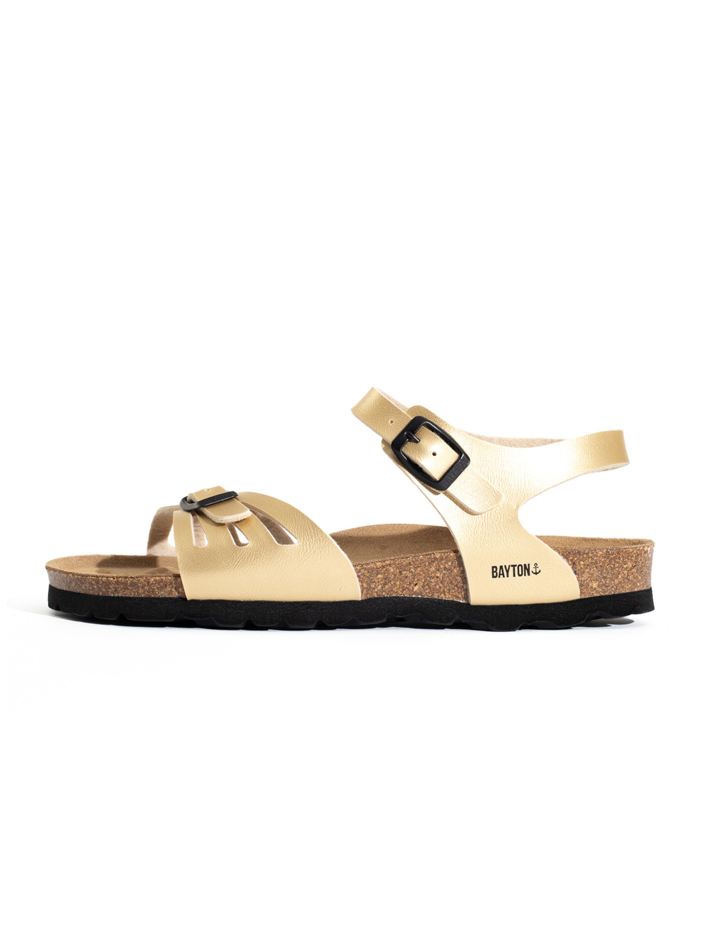 Bayton Sandal 'Eos' in Gold: front