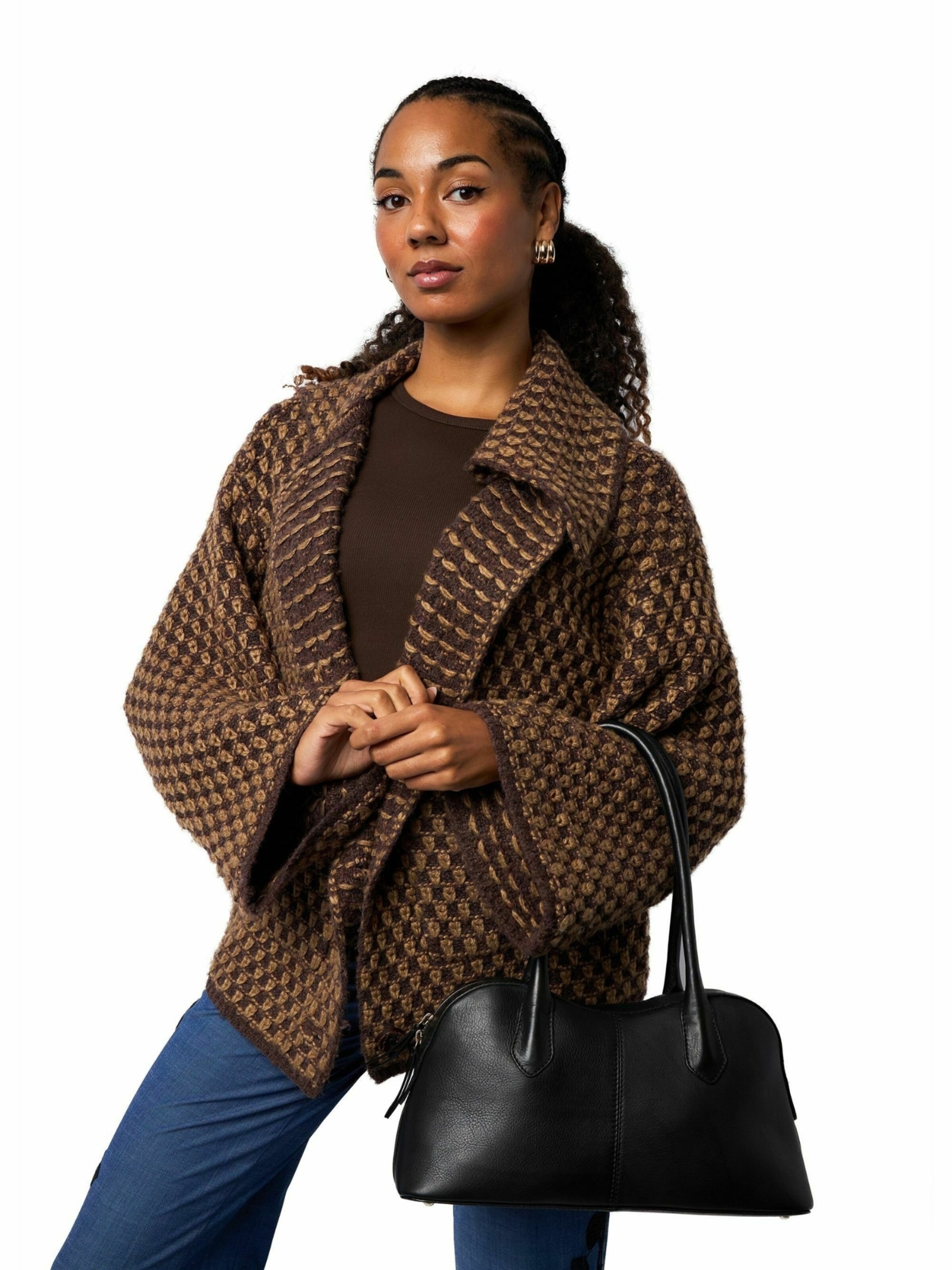 Cabas ' Nynne ' RE:DESIGNED en noir : devant