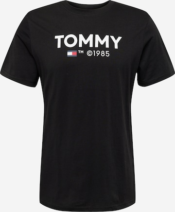 Tommy Jeans Tričko 'ESSENTIAL' – černá: přední strana