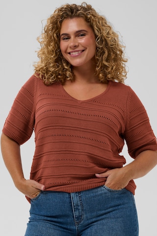 Pull-over 'KCmelia' KAFFE CURVE en marron