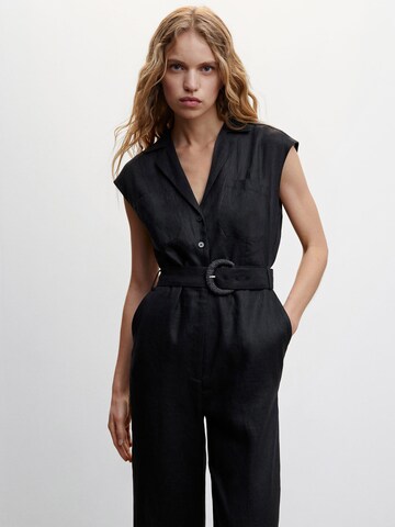 MANGO Jumpsuit 'Quito' in Zwart: voorkant