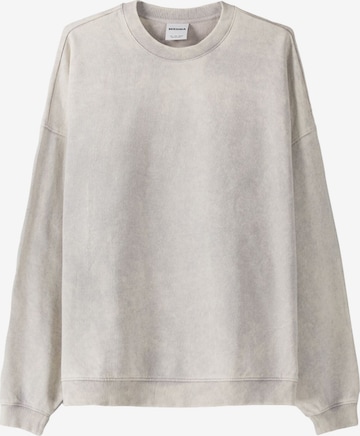 Sweat-shirt Bershka en beige : devant