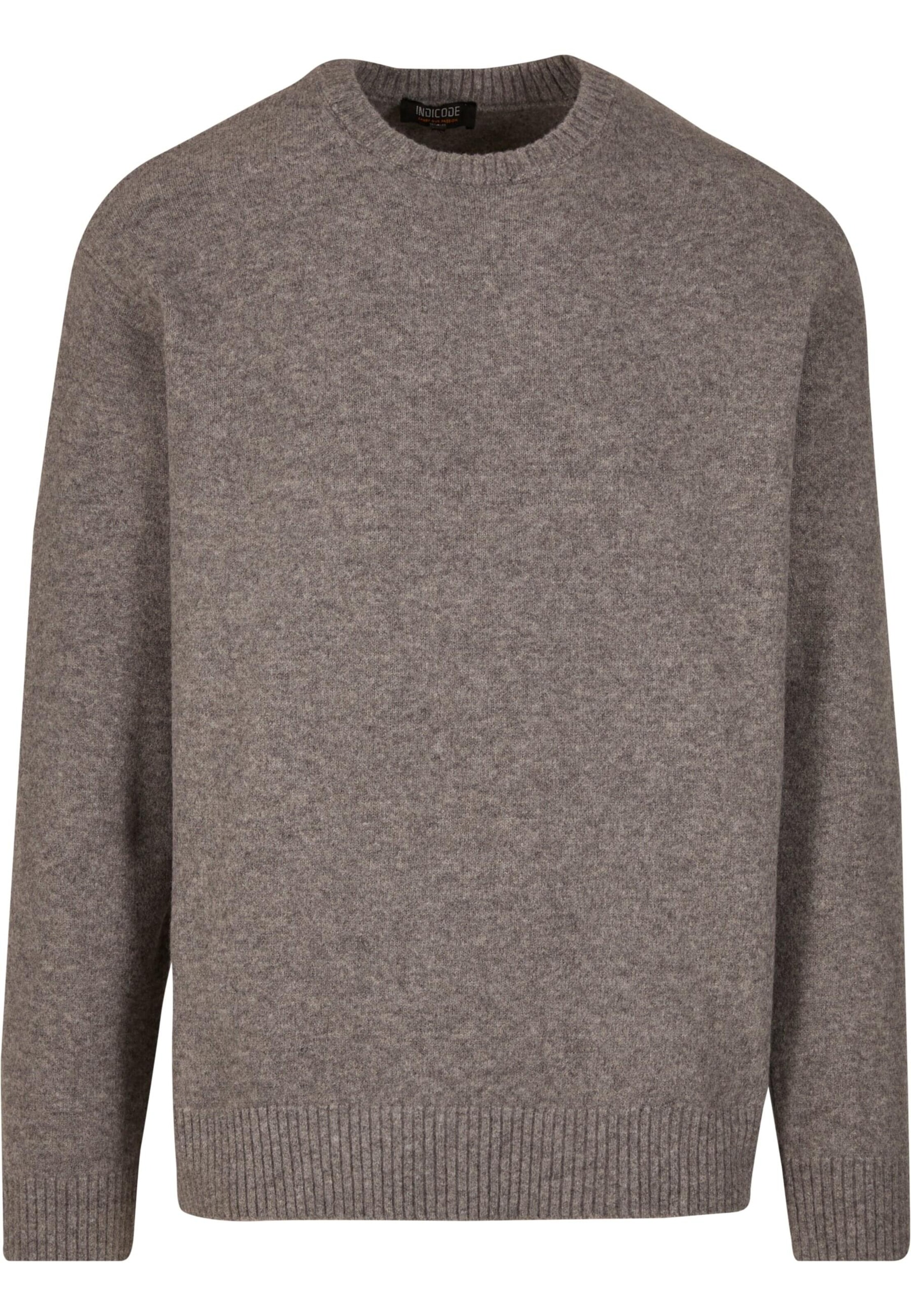 INDICODE JEANS Svetr 'Bertrax' – šedá: přední strana