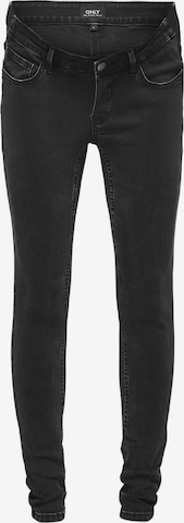 Only Maternity Skinny Jeans in Black: front