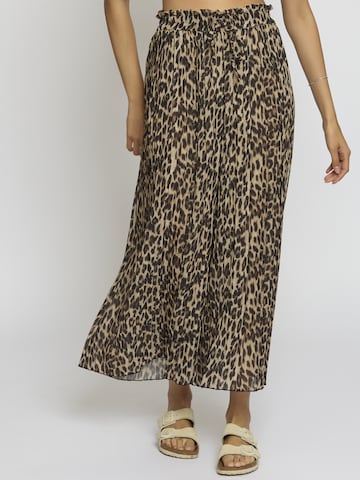 Wide Leg Pantalon 'Kimm' Lilavie en beige : devant