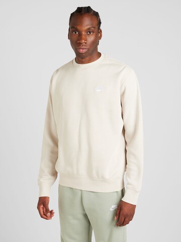 Nike Sportswear Klasický střih Mikina 'Club Fleece' – bílá: přední strana