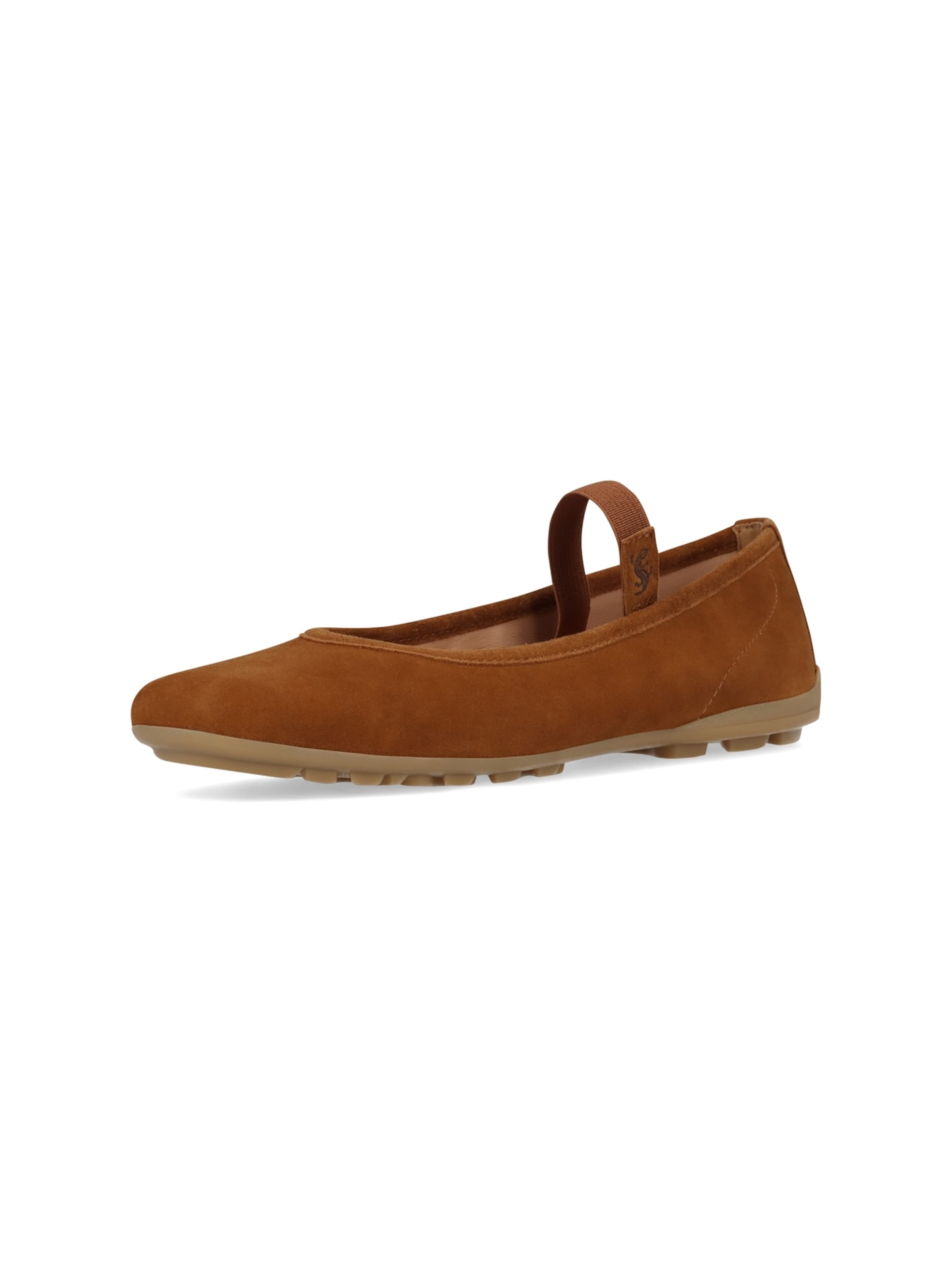 SALAMANDER Ballerinasko med rem i brun: forside