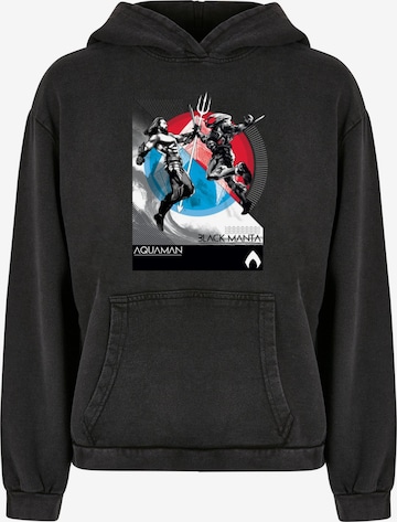 ABSOLUTE CULT Sweatshirt 'Aquaman - Vs Black Manta' in Zwart: voorkant