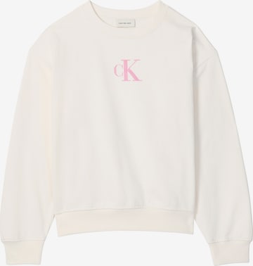 Calvin Klein Jeans Μπλούζα φούτερ 'CLASSIC' σε μπεζ: μπροστά