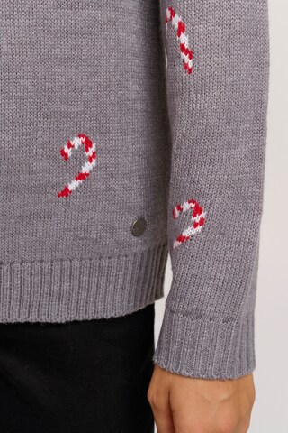 Oxmo Pullover 'Christel' in Grau